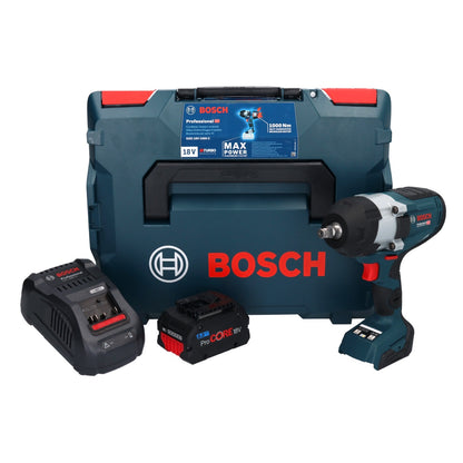 Visseuse à chocs rotative sans fil Bosch GDS 18V-1000 C Professional 18 V 1000 Nm BITURBO brushless + 1x batterie ProCORe 8,0 Ah + chargeur + module Bluetooth GCY 42 + L-Boxx