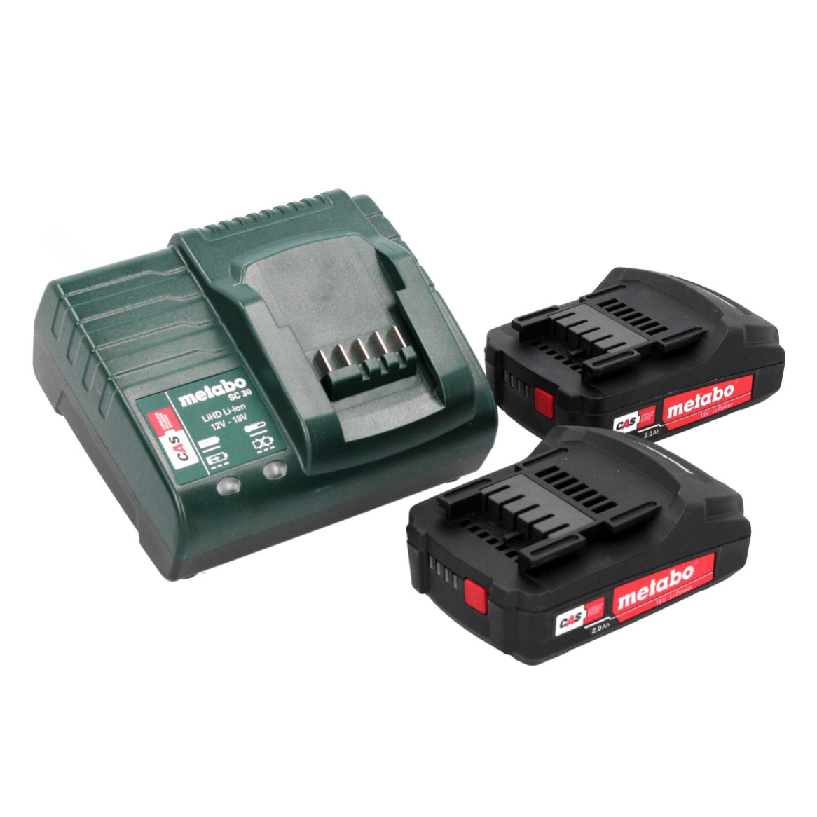 Metabo SB 18 Akku Schlagbohrschrauber 18 V 48 Nm + 2x Akku 2,0 Ah + Ladegerät + Bit Set 32 tlg. + metaBOX - Toolbrothers