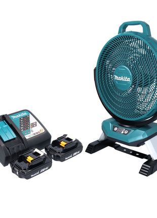 Ventilateur sur batterie Makita DCF 301 RA 18 V 33 cm + 2x batteries 2,0 Ah + chargeur