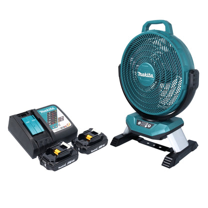 Ventilateur sur batterie Makita DCF 301 RA 18 V 33 cm + 2x batteries 2,0 Ah + chargeur