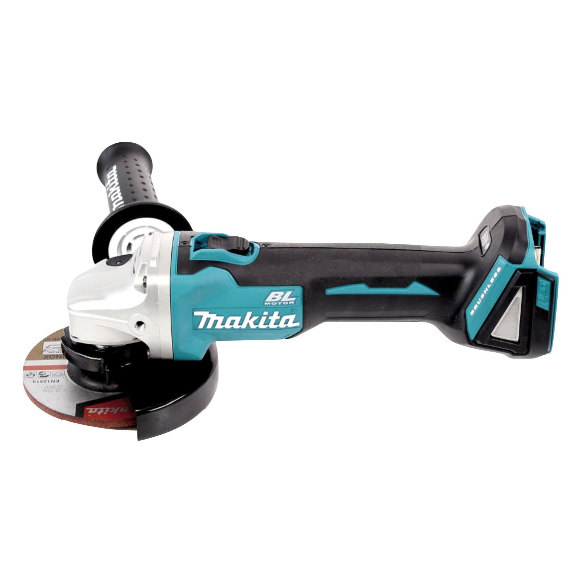 Makita DGA 504 RFJ3 Akku Winkelschleifer 18 V 125 mm Brushless + 3x Akku 3,0 Ah + Ladegerät + 5x Trennscheibe + Makpac