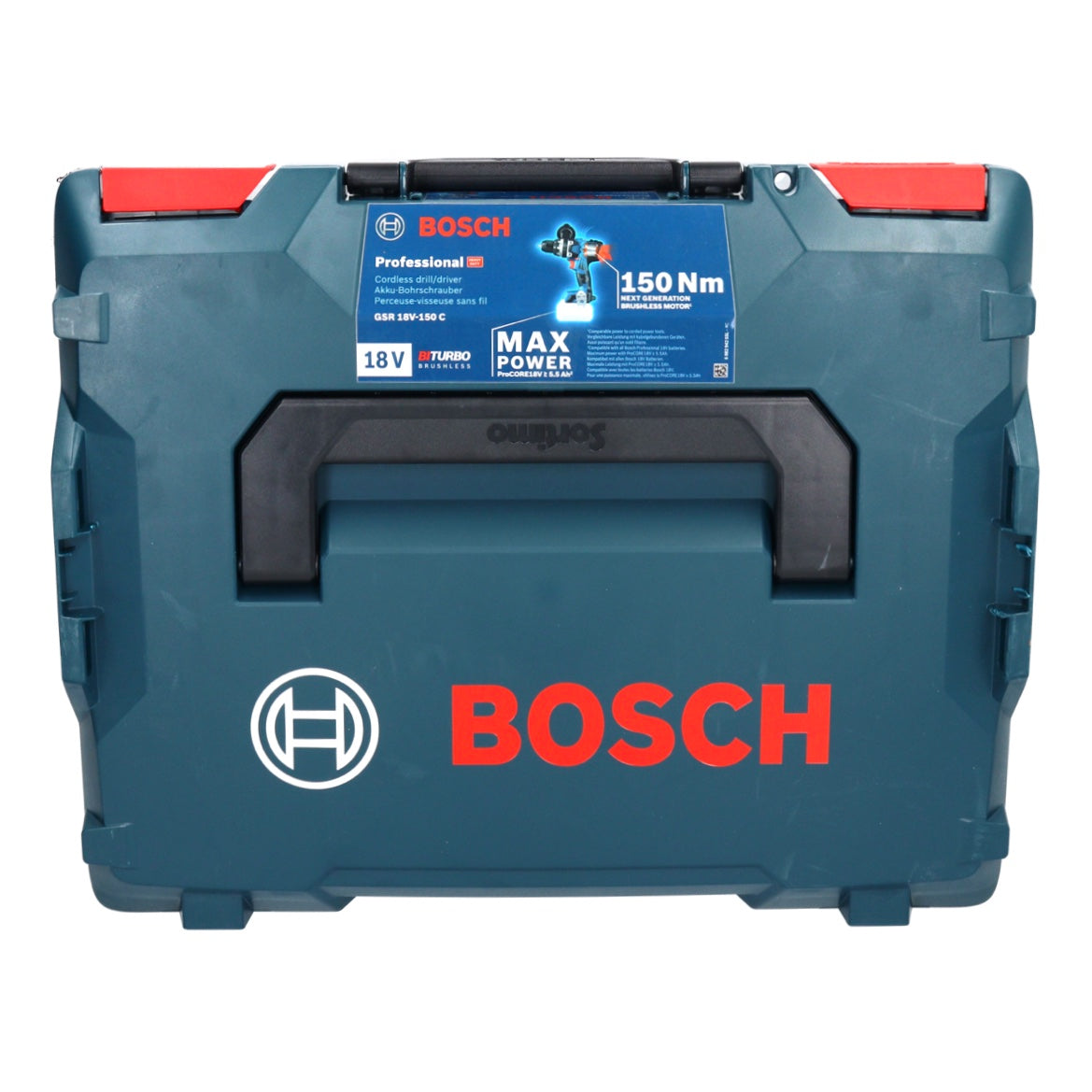 Bosch GSR 18V-150 C Professional Akku Bohrschrauber 18 V 150 Nm Biturbo Brushless + 2x Akku 5,0 Ah + Ladegerät + L-Boxx - Toolbrothers