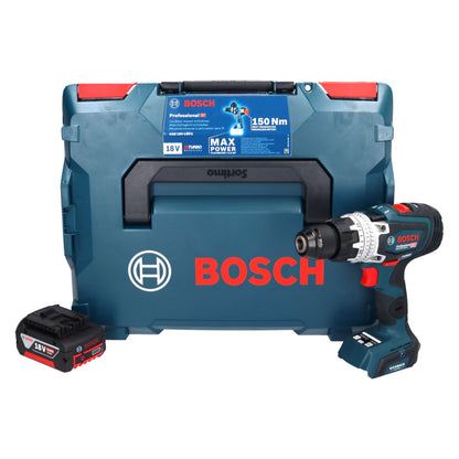 Bosch GSB 18V-150 C Professional perceuse à percussion sans fil 18 V 150 Nm Biturbo brushless + 1x batterie 5,0 Ah + L-Boxx - sans chargeur