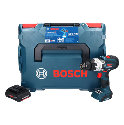 Bosch GSB 18V-150 C Professional perceuse à percussion sans fil 18 V 150 Nm Biturbo brushless + 1x batterie ProCORE 4,0 Ah + L-Boxx - sans chargeur