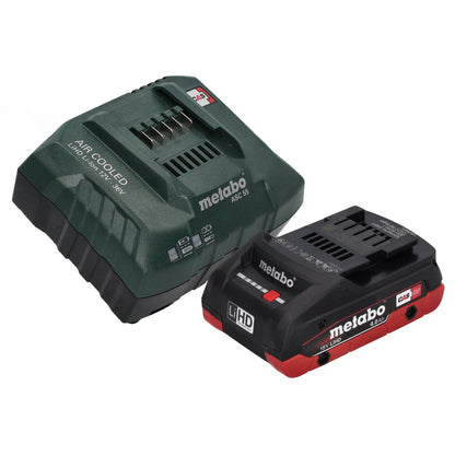 Marteau perforateur sur batterie Metabo KH 18 LTX BL 28 Q 18 V 3 J SDS plus sans balais + 1 batterie 4,0 Ah + chargeur + métaBOX