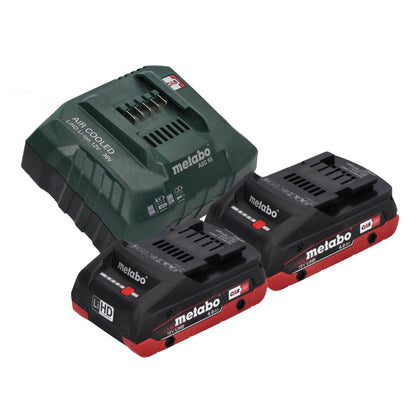 Marteau perforateur sur batterie Metabo KH 18 LTX BL 28 Q 18 V 3 J SDS plus brushless + 2x batterie 4,0 Ah + chargeur + métaBOX