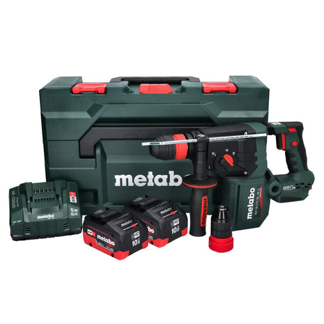 Metabo KH 18 LTX BL 28 Q Akku Bohrhammer 18 V 3 J SDS plus Brushless + 2x Akku 10,0 Ah + Ladegerät + metaBOX