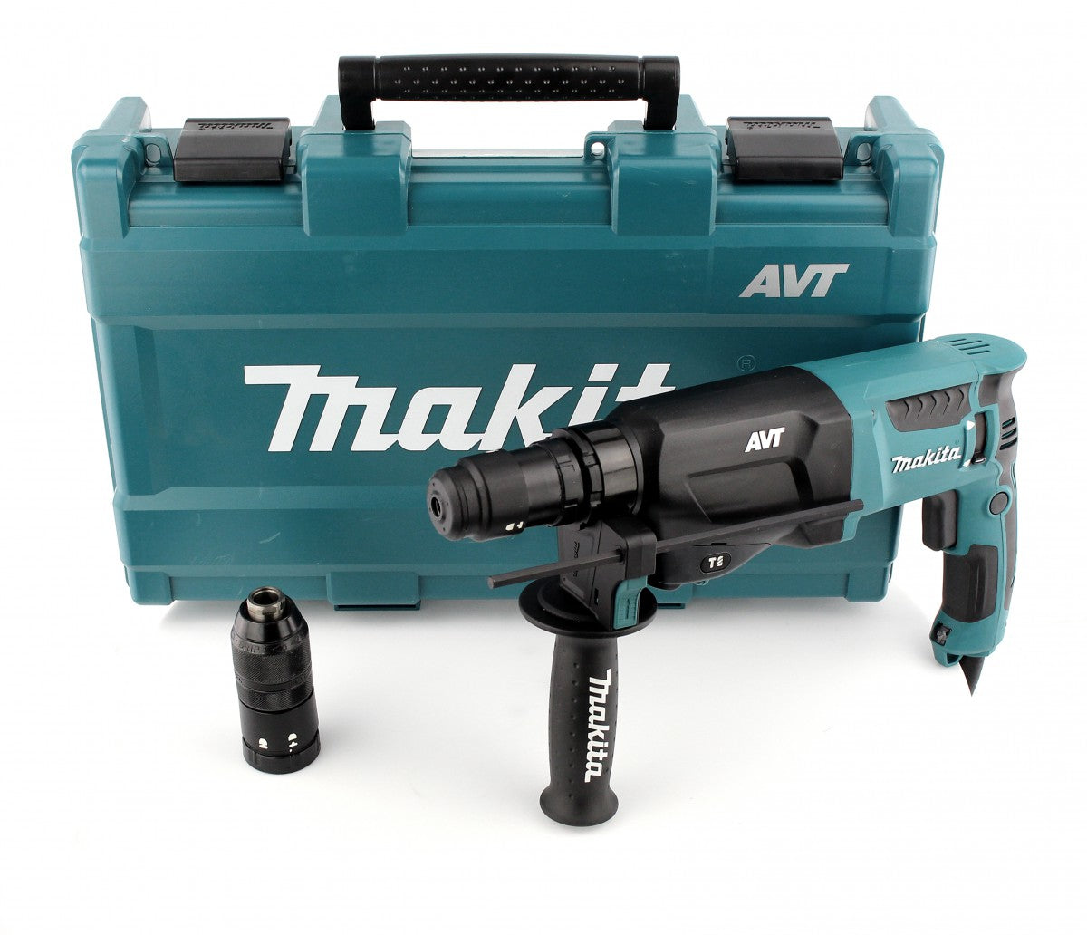 Makita HR 2611 FT Kombihammer für SDS-PLUS-Werkzeuge + Bohrfutter 194079-2 + Makita Koffer - Toolbrothers