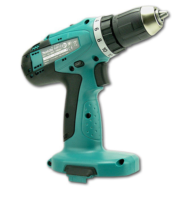 Makita 6391 18 V Ni-Cd / Ni-Mh Akku Bohrschrauber + 1x Dinotech Akku 18V - 3 Ah + Makita Ladegerät + Alu Koffer - Toolbrothers