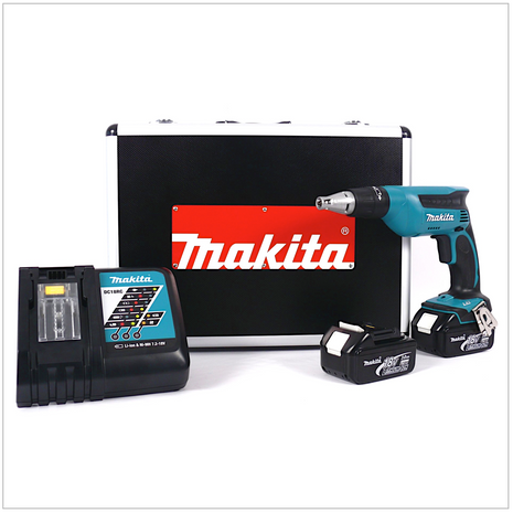 Makita BFS 451 RFE 18 V Akku Schnellbauschrauber im Alu-Koffer inkl. 2x BL 1830 B Akkus + DC18RC Ladegerät - Toolbrothers