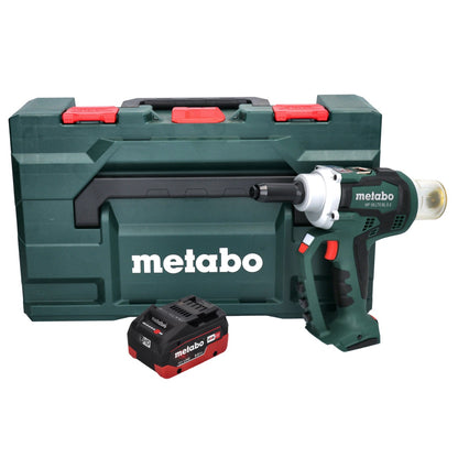 Metabo NP 18 LTX BL 5.0 pistolet à riveter aveugle sur batterie 18 V 10 kN sans balais + 1x batterie 8,0 Ah + métaBOX - sans chargeur