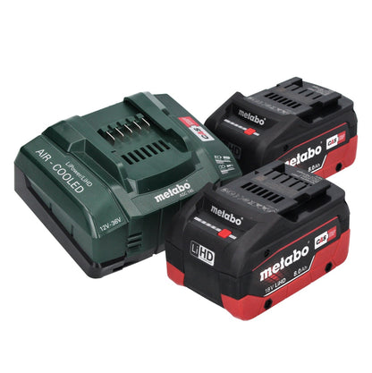 Metabo NP 18 LTX BL 5.0 pistolet à riveter aveugle sur batterie 18 V 10 kN sans balais + 2x batterie 8,0 Ah + chargeur + métaBOX