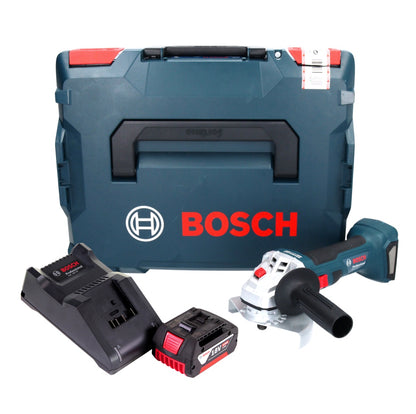 Bosch GWS 18V-7 Professional Akku Winkelschleifer 18 V 125 mm 22,23 mm Brushless + 1x Akku 4,0 Ah  + Ladegerät + L-Boxx