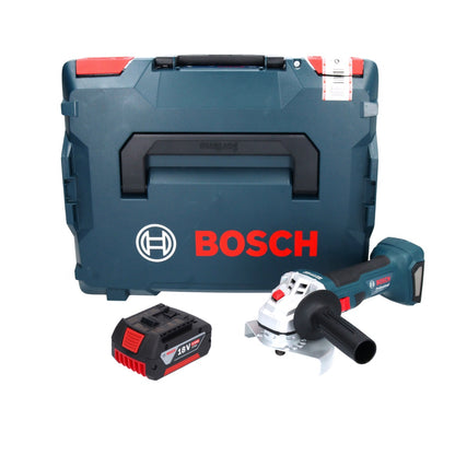 Meuleuse d'angle sur batterie Bosch GWS 18V-7 Professional 18 V 125 mm 22,23 mm sans balais + 1x batterie 5,0 Ah + L-Boxx - sans chargeur