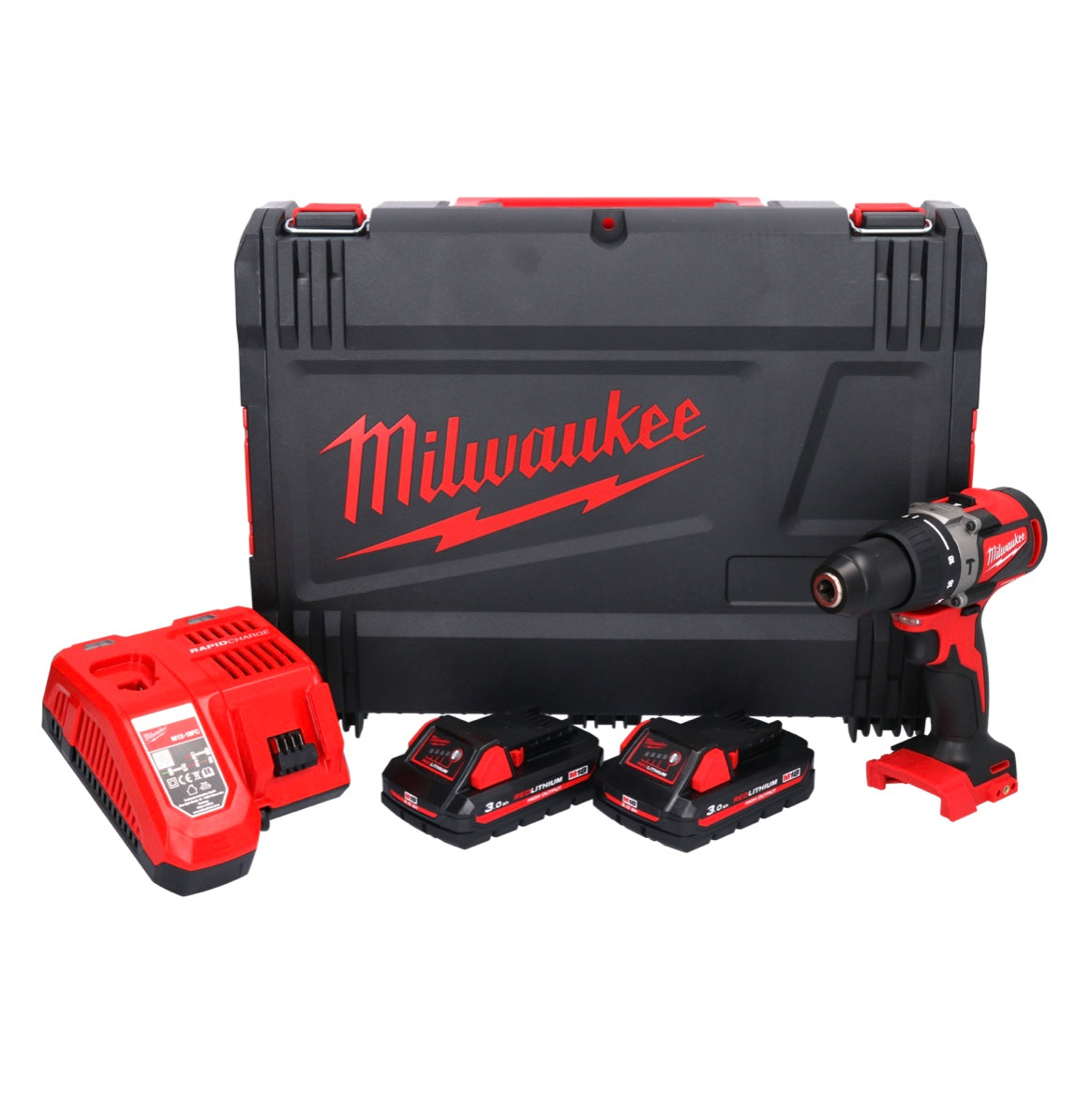 Milwaukee M18 BLPD2-302X Akku Schlagbohrschrauber 18 V 82 Nm Brushless + 2x Akku 3,0 Ah + Ladegerät + HD Box - Toolbrothers