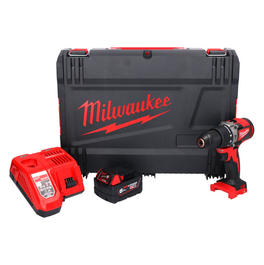 Perceuse à percussion sans fil Milwaukee M18 BLPD2-601X 18 V 82 Nm sans balai + 1x batterie 6,0 Ah + chargeur + boîtier HD