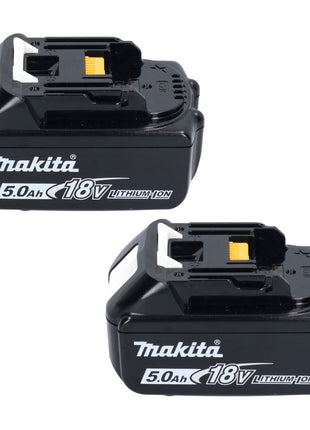 Kit d'alimentation Makita 18 V avec 2 batteries BL 1850 B 5,0 Ah + chargeur rapide DC 18 RC + Makpac (197624-2)