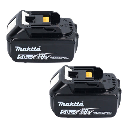 Kit d'alimentation Makita 18 V avec 2 batteries BL 1850 B 5,0 Ah + chargeur rapide DC 18 RC + Makpac (197624-2)