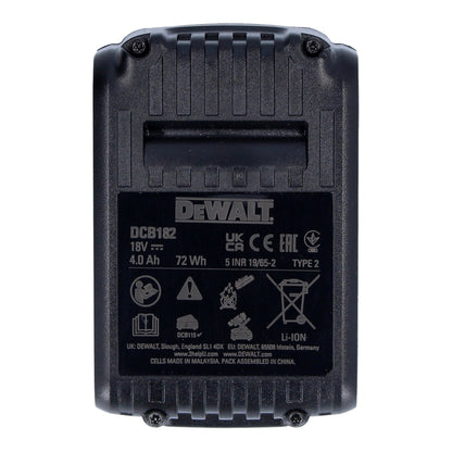 DeWalt DCB182 Batterie 4,0Ah / 4000mAh XR Li-Ion 18V - avec indicateur de charge