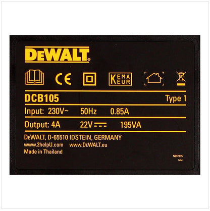 Dewalt DCB 105 Ladegerät 10,8V-18V für Li-Ion Akkus - Toolbrothers