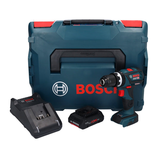 Bosch GSB 18V-60 C Professional perceuse à percussion sans fil 18 V 60 Nm sans balais + 1x batterie ProCORE 4,0 Ah + chargeur + L-Boxx