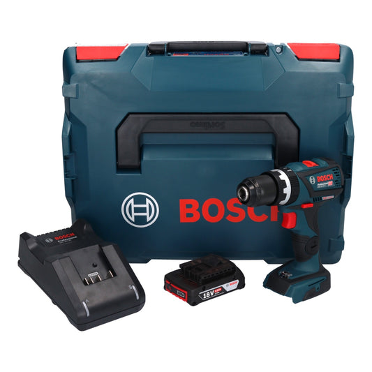 Bosch GSB 18V-60 C Professional Akku Schlagbohrschrauber 18 V 60 Nm Brushless + 1x Akku 2,0 Ah + Ladegerät + L-Boxx