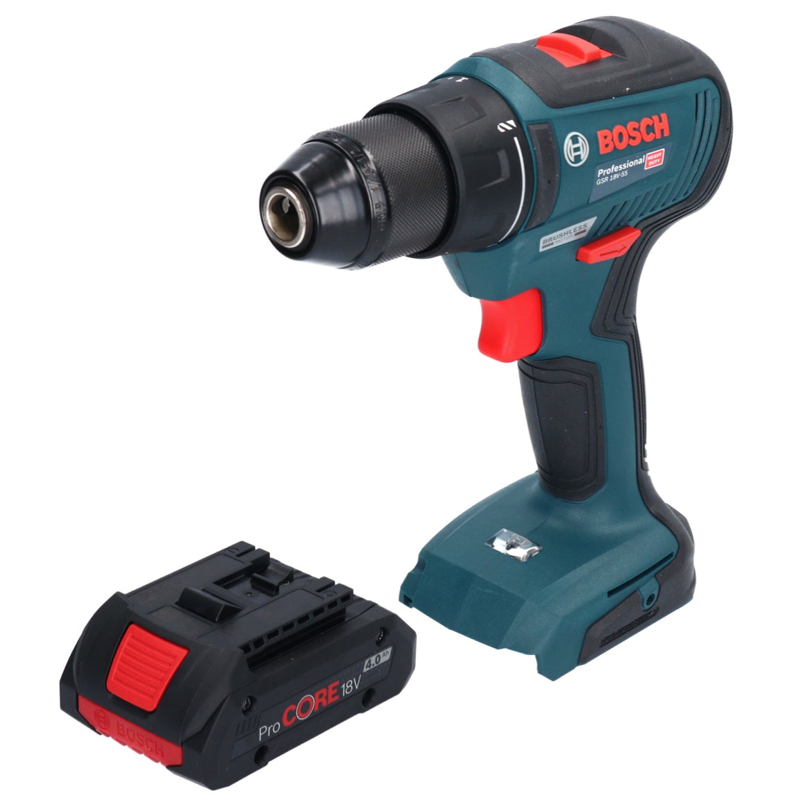 Bosch GSR 18V-55 Professional perceuse-visseuse sans fil 18 V 55 Nm sans balais + 1x batterie ProCORE 4,0 Ah - sans chargeur