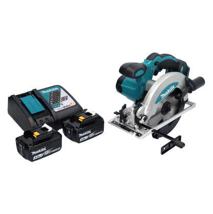 Scie circulaire sans fil Makita DSS 610 RF 18 V 165 mm + 2x batteries 3,0 Ah + chargeur