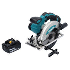 Sierra circular de batería Makita DSS 610 T1 18 V 165 mm + 1x batería 5,0 Ah - sin cargador