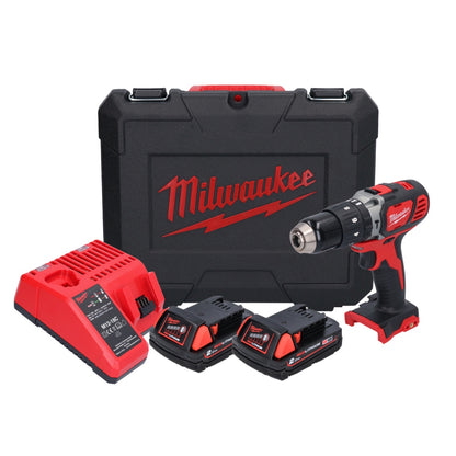 Perceuse à percussion sans fil Milwaukee M18 BPD-202C 18 V 60 Nm (4933443515) + 2x batteries 2,0 Ah + chargeur + mallette