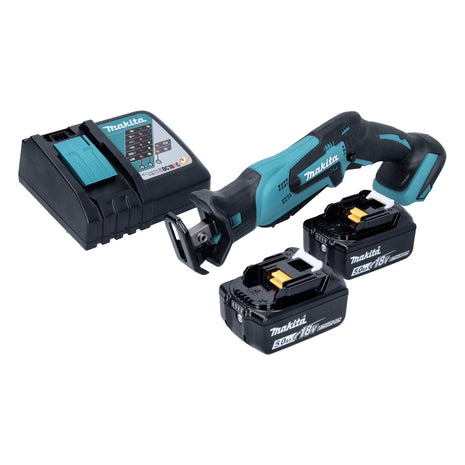 Makita DJR 185 RT batterie scie sabre Recipro 18 V + 2x batteries 5,0 Ah + chargeur