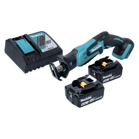 Makita DJR 185 RG batterie scie sabre Recipro 18 V + 2x batteries 6,0 Ah + chargeur