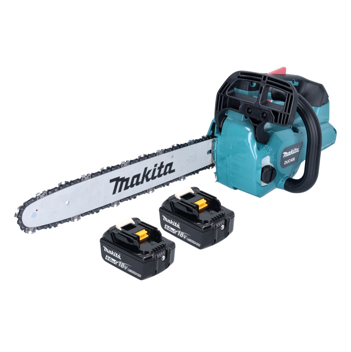 Tronçonneuse à batterie Makita DUC 406 GB 36 V (2x 18 V) 40 cm sans balais + 2x batterie 6,0 Ah - sans chargeur