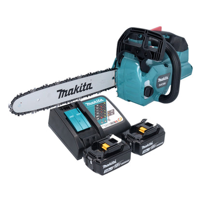 Makita DUC 356 RFB Akku Kettensäge 36 V ( 2x 18 V ) 35 cm Brushless + 2x Akku 3,0 Ah + Ladegerät