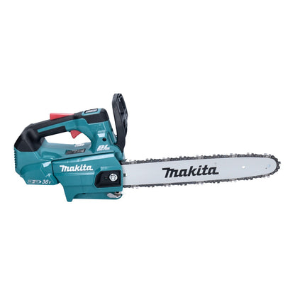 Makita DUC 356 PFB Akku Kettensäge 36 V ( 2x 18 V ) 35 cm Brushless + 2x Akku 3,0 Ah + Doppelladegerät