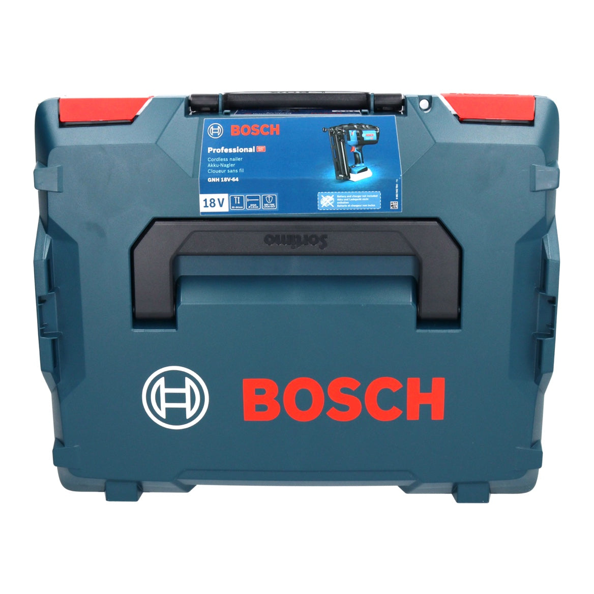 Cloueur à batterie Bosch GNH 18V-64 18 V 64 mm 1,6 mm + 1x batterie ProCORE 8,0 Ah + L-Boxx - sans chargeur