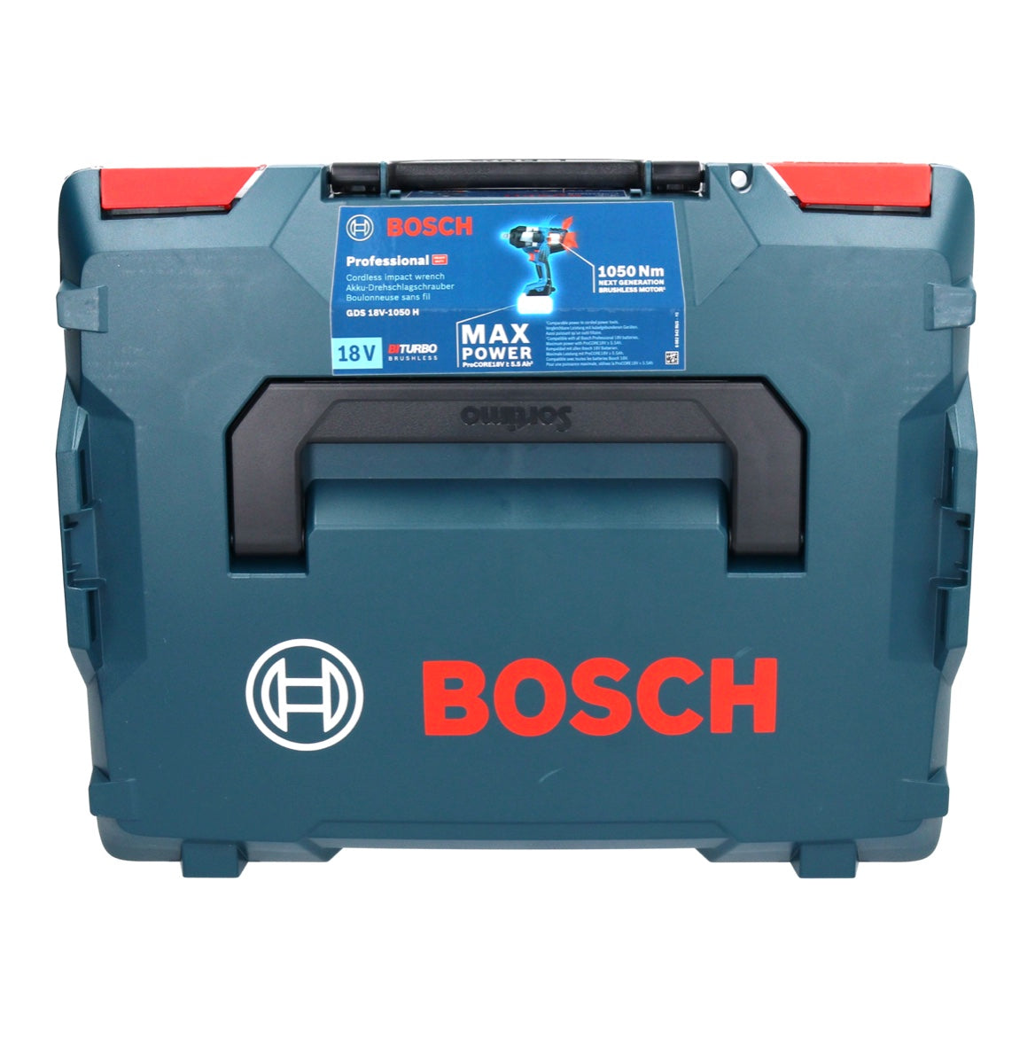 Clé à chocs rotative sans fil Bosch GDS 18V-1050 H 18 V 1050 Nm 3/4" Biturbo Brushless + 1x batterie ProCORE 4,0 Ah + L-Boxx - sans chargeur