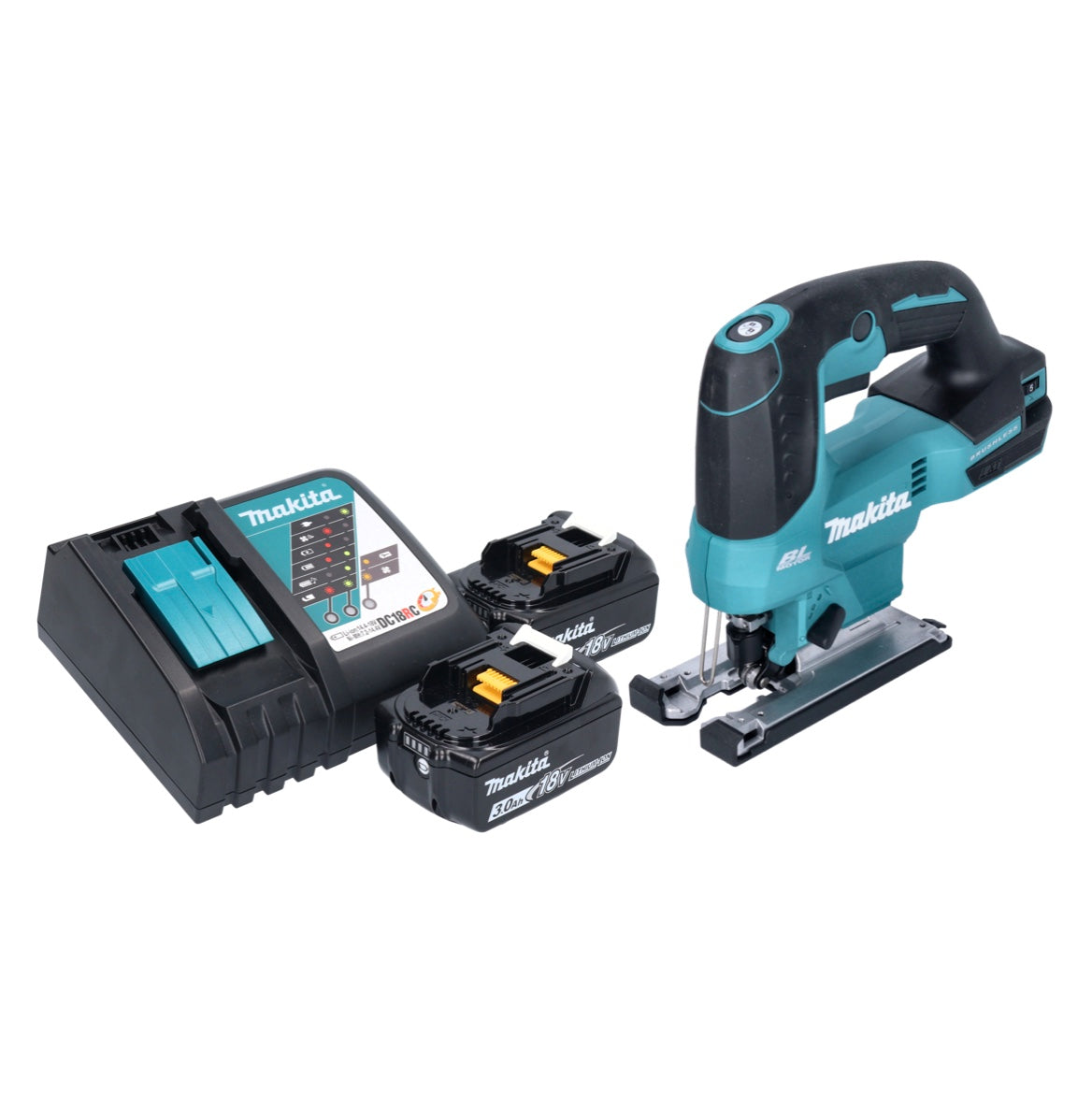 Makita DJV 184 RF Akku Pendelhub Stichsäge 18 V Brushless + 2x Akku 3,0 Ah + Ladegerät - Toolbrothers