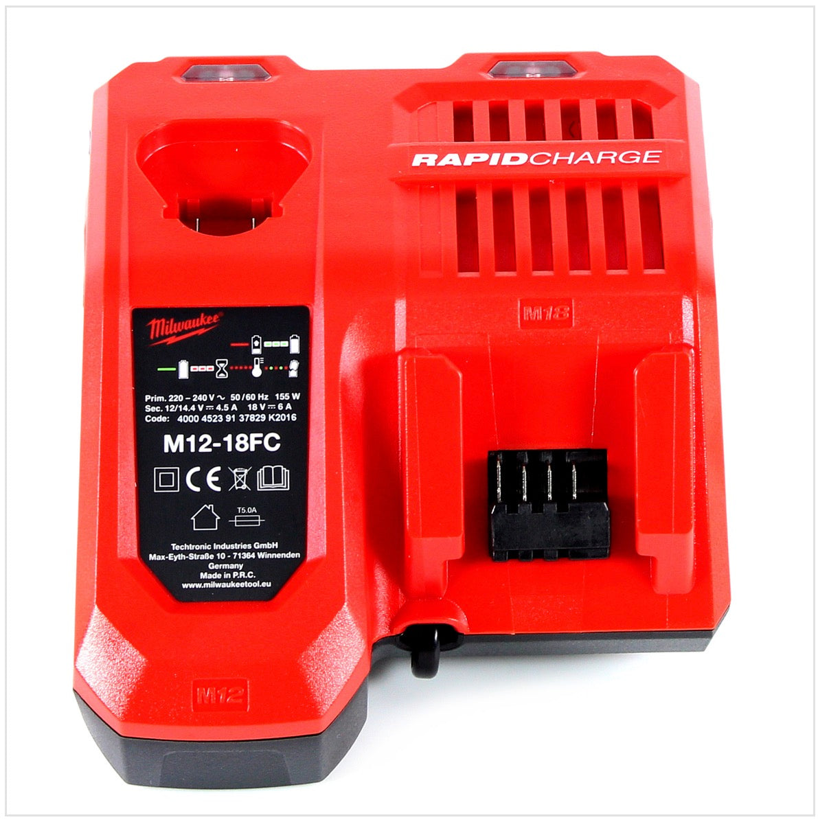 Milwaukee M12-18FC Schnell Ladegerät Universal für 12, 14 und 18 Volt Li-Ion Akkus ( 4932451079 / 4932451080 ) - Toolbrothers