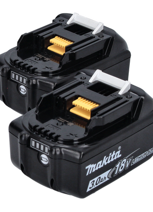 Makita BL 1830 B Li-Ion Akku Set 2x 18 V 3,0 Ah / 3000 mAh ( 2x 197599-5 ) mit LED Anzeige - original, kein Nachbau - Toolbrothers