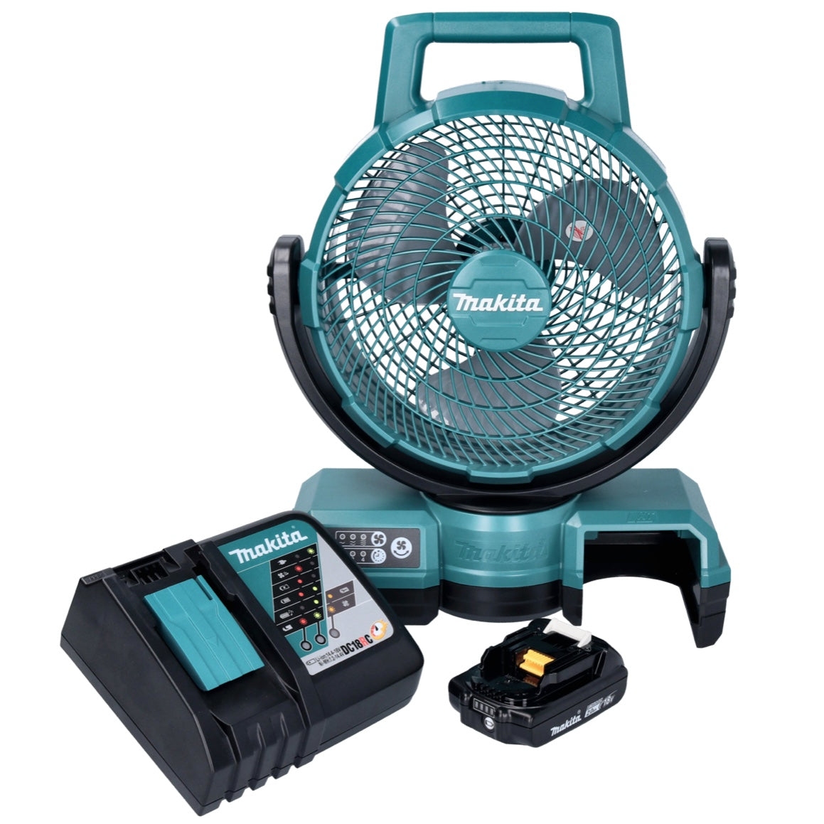 Makita DCF 203 RA1 Akku Lüfter Ventilator 14,4 V - 18 V + 1x Akku 2,0 Ah + Ladegerät