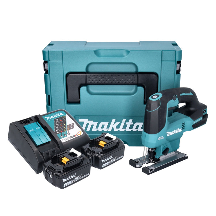 Makita DJV 184 RFJ Akku Pendelhub Stichsäge 18 V Brushless + 2x Akku 3,0 Ah + Ladegerät + Makpac - Toolbrothers