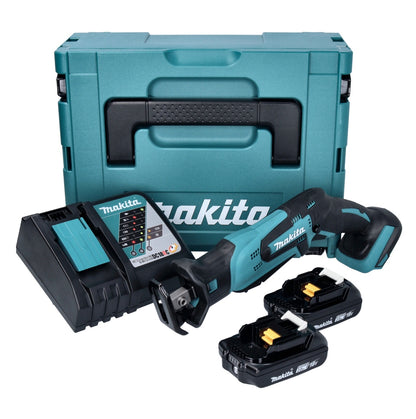 Makita DJR 185 RAJ batterie scie sabre Recipro 18 V + 2x batteries 2,0 Ah + chargeur + Makpac