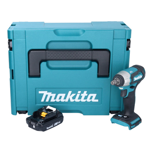 Makita DTW 181 A1J Clé à chocs sans fil 18 V 210 Nm 1/2" sans balais + 1x batterie 2,0 Ah + Makpac - sans chargeur