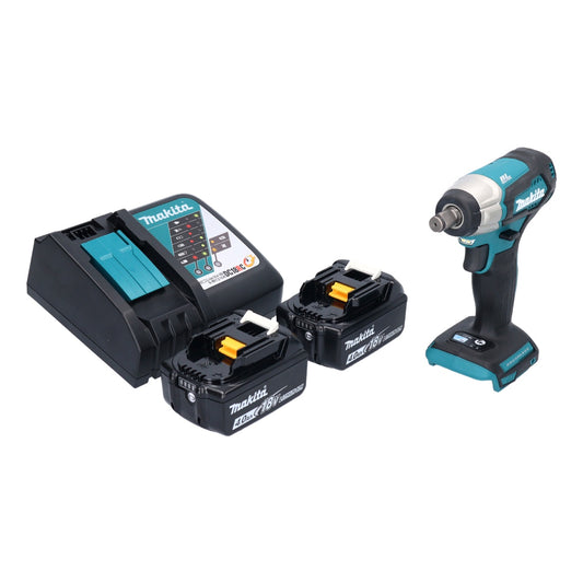 Makita DTW 181 RM Akku Schlagschrauber 18 V 210 Nm 1/2" Brushless + 2x Akku 4,0 Ah + Ladegerät