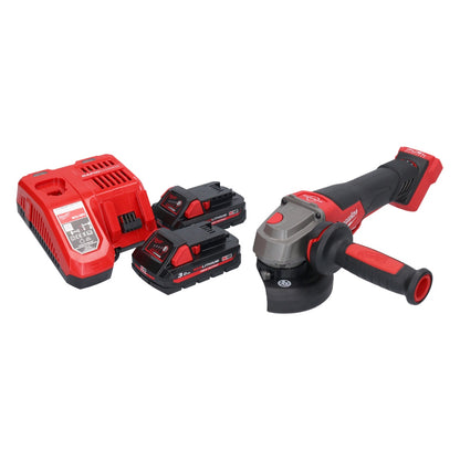 Milwaukee M18 FSAGV115XPDB-302 Akku Winkelschleifer 18 V 115 mm Brushless + 2x Akku 3,0 Ah + Ladegerät