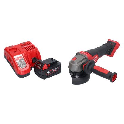 Milwaukee M18 FSAGV115XPDB-401 Akku Winkelschleifer 18 V 115 mm Brushless + 1x Akku 4,0 Ah + Ladegerät