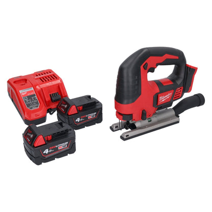 Scie sauteuse à batterie Milwaukee M18 BJS-402 18 V + 2x batteries 4,0 Ah + chargeur