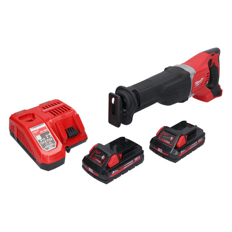 Sierra sable Milwaukee M18 BSX-302 batería 18 V + 2x baterías 3.0 Ah + cargador