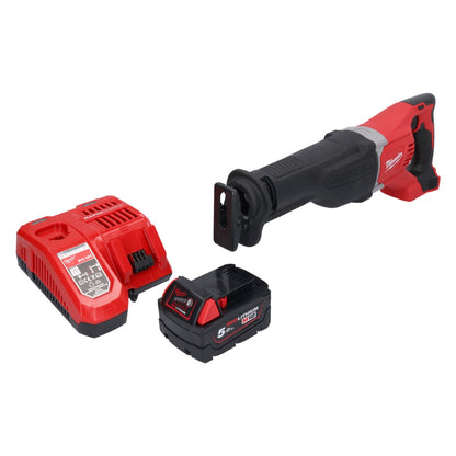 Batterie Milwaukee M18 BSX-501 Scie sabre Recipro 18 V + 1x batterie 5,0 Ah + chargeur